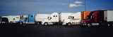 Semi-Trucks Parked on a Road  Ohio  USA