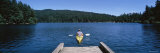 Man on a Kayak in a River  Orcas Island  Washington State  USA