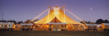 Circus Lit Up at Dusk  Circus Narodni Tent  Prague  Czech Republic