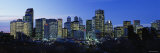 Buildings Lit Up at Dusk  Calgary  Alberta  Canada