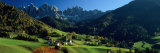 Buildings on a Landscape  Dolomites  Funes Valley  le Odle  Santa Maddalena  Tyrol  Italy