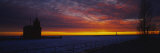 Silhouette of a Light House at Sunset  Big Red Lighthouse  Holland  Michigan  USA