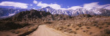 Dirt Road Passing through an Arid Landscape  Lone Pine  Californian Sierra Nevada  California  USA
