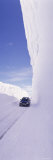 Jeep Moving in Snow  Breidadalsheidi  Iceland