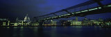 Bridge Across a River  Millennium Bridge  Thames River  London  England