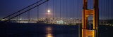 Suspension Bridge Lit Up at Night  Golden Gate Bridge  San Francisco  California  USA