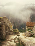 Looking Down Ancient Remains of Machu Picchu  Peru