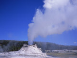 Castle Geyser Erupting  Yellowstone National Park  Wyoming  USA