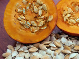 Sliced Pumpkin with Pumpkin Seeds (Cucurbita Sp) Europe