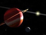 This is an Artist's Concept of a Jupiter-Mass Planet Orbiting the Nearby Star Epsilon Eridani
