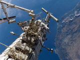 Astronauts Representing the Canadian Space Agency  Participate in a Spacewalk
