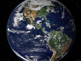 True Color Image Showing North and South America as They Would Appear from 35 000 Km Above Earth