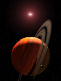 Artist's Concept of a Gas Giant Planet Orbiting a Red Dwarf K Star