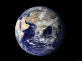 Full Earth Showing Europe and Asia