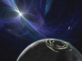 This Artist's Concept Depicts the Pulsar Planet System Discovered by Aleksander Wolszczan in 1992