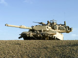 US Marines Provide Security in an M1A1 Abrams Tank