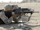 A Corpsman Fires His M16A2 Service Rifle to Acquire a Battle Sight Zero