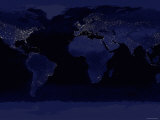 October 23  2000  Global View of Earth's City Lights