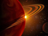 This is an Artist's Concept of Giant Planet Recently Discovered Orbiting the Sun-Like Star 79 Ceti