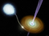 Jets of Material Shooting out from the Neutron Star in the Binary System 4U 0614+091