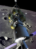 New Spaceship to the Moon  the Crew Goes into Lunar Orbit