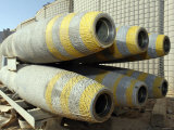 Six GBU-12 Bombs Sit in a Rack Inside a Weapons Storage Area at Al Asad  Iraq  November 3