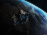 Asteroid in Front of the Earth