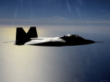 Over California  an F/A-22 Raptor Files a Training Mission Here