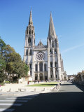 West Front  Notre Dame Cathedral  Chartres  Val De Loire  Centre  France