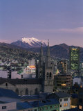 La Paz and Mount Illampu  Bolivia  South America