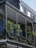 Wrought Iron Balcony  French Quarter  New Orleans  Louisiana  USA