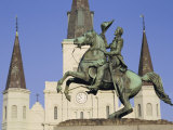 Jackson Square  St Louis Cathedral  New Orleans  Louisiana  USA