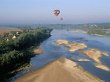 Hot Air Ballooning Above the Loire River  Blois Region  Pays De Loire  France