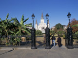Jackson Square  St Louis Cathedral  New Orleans  Louisiana  USA