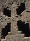 Cross on Christian Bieta Danaghel  Vierges Martyres  Town of Lalibela  Wollo Region  Ethiopia