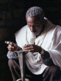 Portrait of a Blacksmith at Work  Town of Axoum (Axum) (Aksum)  Tigre Region  Ethiopia  Africa