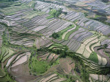 Aerial View of the Eastern Region of the Island of Bali  Indonesia  Southeast Asia