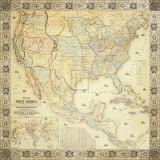 Map of North America  1853