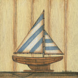 Blue Stripe Sailboat