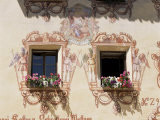 Mural Surrounding Cafe Windows  St Wolfgang  Salzburg Province  Austria