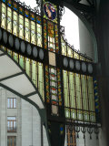 Stained Glass Art Nouveau (Jugendstil) Detail  Municipal House  Prague  Czech Republic