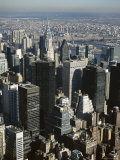 View Over Skyscrapers and City from Empire State Building  New York City  New York  North America