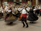 Dancing the Jota During the Fiesta Del Pilar  Zaragoza  Aragon  Spain