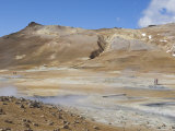 Hot Pools at Namaskard Thermal Area  Hverarond  Near Lake Myvatn  Iceland  Polar Regions
