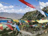 Prayer Flags  Ganden Monastery  Near Lhasa  Tibet  China