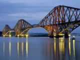 Forth Railway Bridge Over the Firth of Forth  Queensferry Near Edinburgh  Lothian  Scotland  Uk