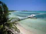 Beach and Jetty  Near Georgetown  Exuma  Bahamas  West Indies  Central America