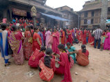 Hindu Festival  Especially for Women  Bhaktapur (Bhadgaun)  Nepal