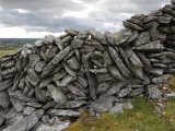 Dry Stone Wall on the Burren  County Clare  Munster  Republic of Ireland