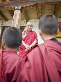 Buddhist Lama Teaching Young Monks  Karchu Dratsang Monastery  Bumthang  Bhutan